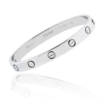 cartier bangle silver|cartier love bangle silver.